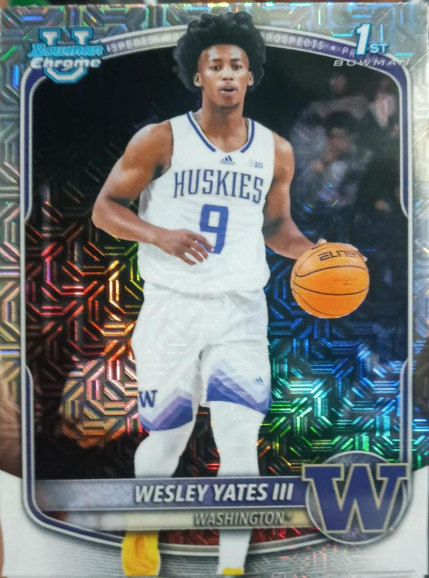 Wesley Yates III #BCP-43 2025 Bowman Mega Box Chrome Prospects Mojo Basketball
