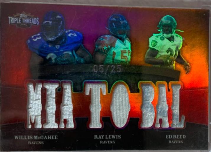 Ray Lewis #TTRC-47 Football Cards 2009 Topps Triple Threads Relic Combos