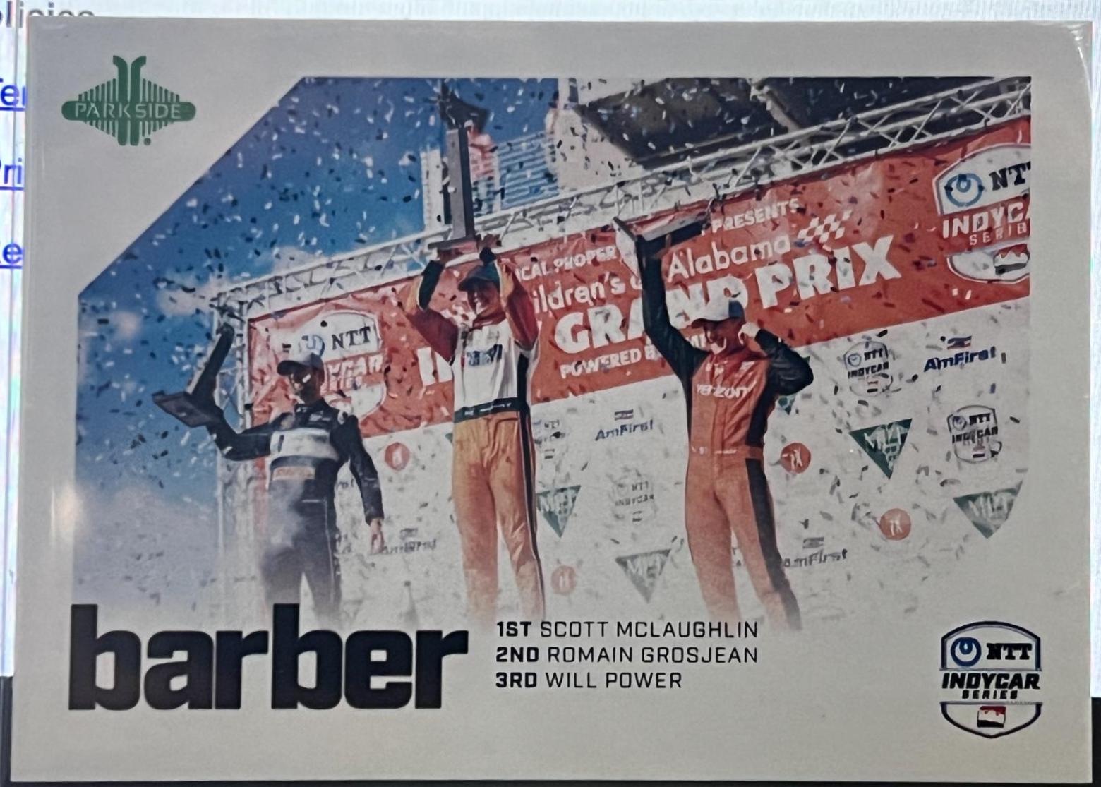 Barber #PF-4 Racing Cards 2024 Parkside NTT IndyCar Podium