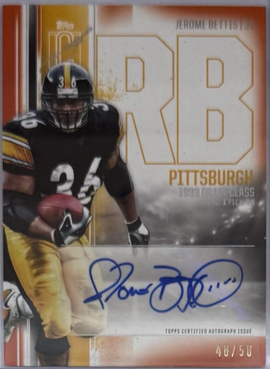 Jerome Bettis #VCA-JB 2024 Topps Signature Class Veterans Autograph Variation Football
