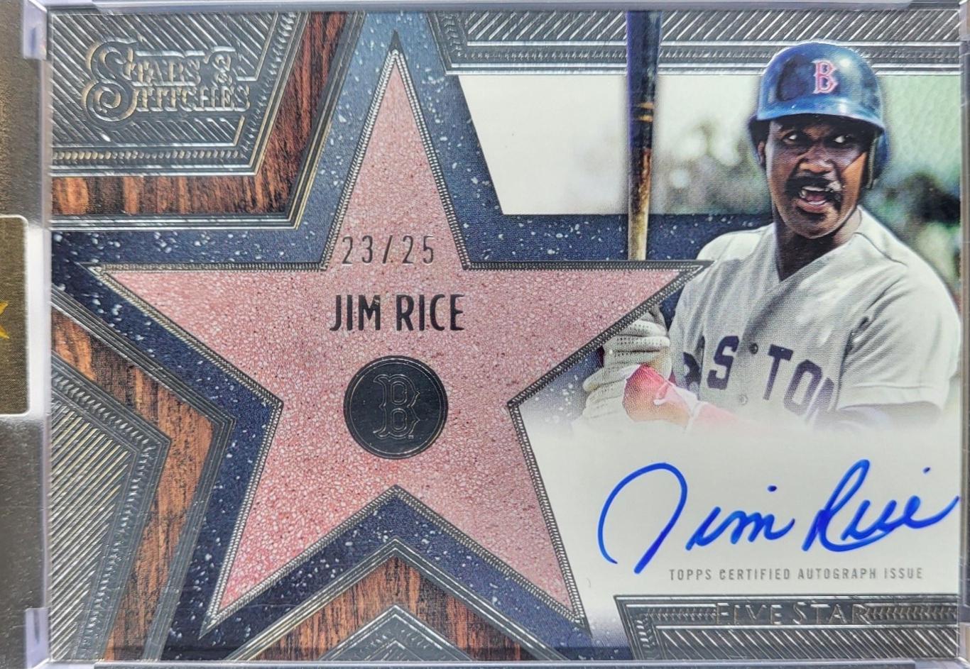 Jim Rice #SS-JRI 2025 Topps Five Star Stars And Stitches Autograph Baseball