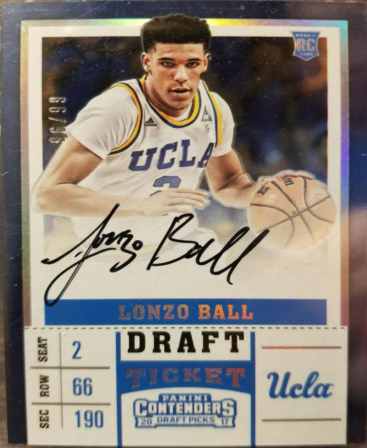 Lonzo Ball #51 2017 Panini Contenders Draft Picks Basketball