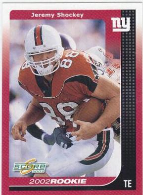 Jeremy Shockey #294 2002 Panini Score Football