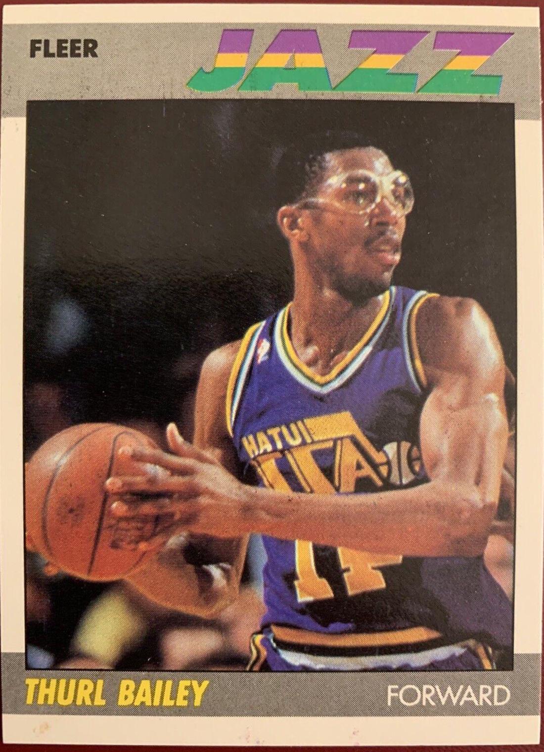 Thurl Bailey #6 Basketball Cards 1987 Fleer