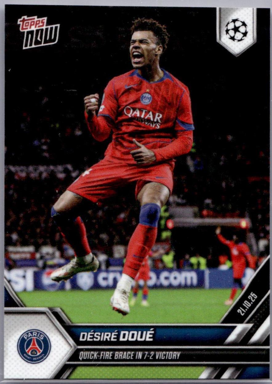 Desire Doue #37 2025 Topps Now UEFA Champions League
