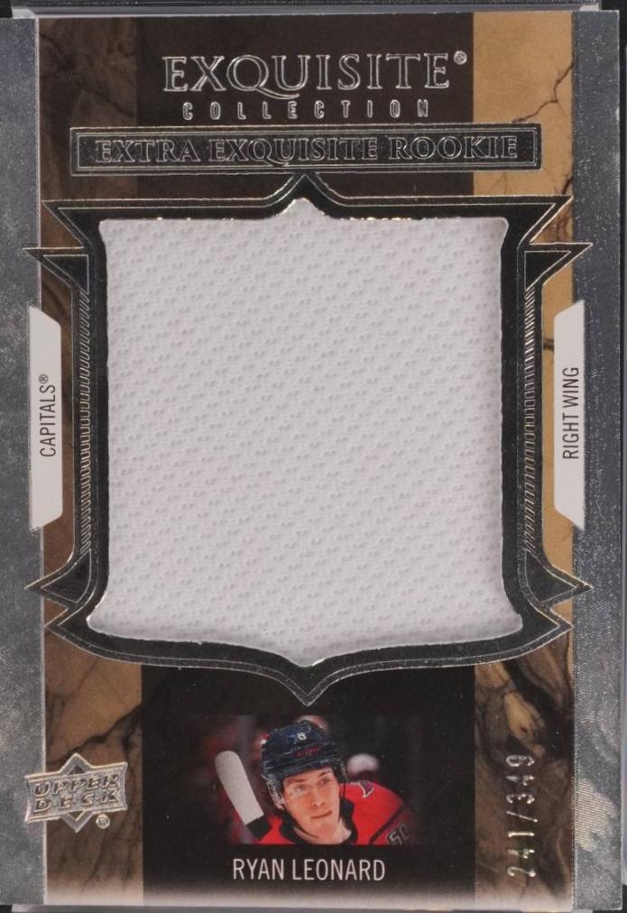 Ryan Leonard #ECER-RL 2025 Upper Deck Black Diamond Exquisite Collection Extra Exquisite Rookie Jersey Hockey