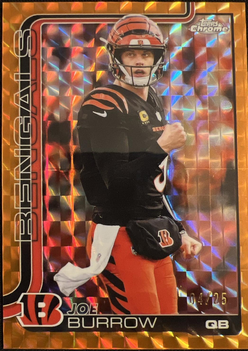 Joe Burrow [Orange Geometric Refractor] #61