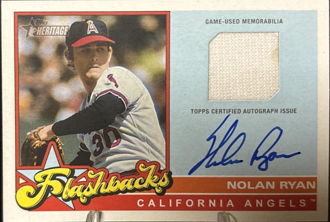 Nolan Ryan #FAR-NR Baseball Cards 2025 Topps Heritage Flashbacks Autographed Relic