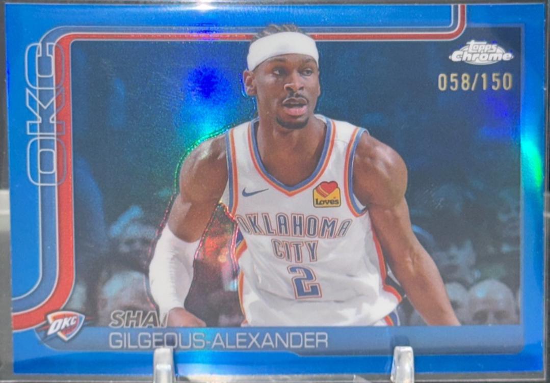 2025 Topps Chrome Shai Gilgeous-Alexander [Blue Refractor] #141 card