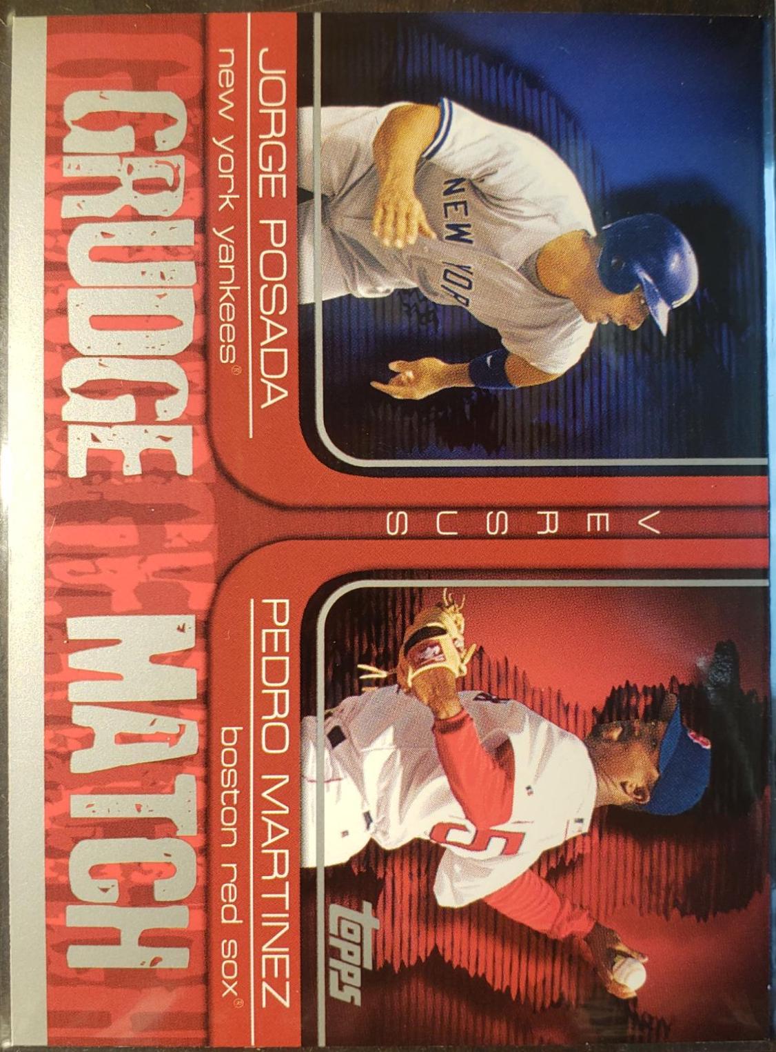 Jorge Posada, Pedro Martinez Grudge Match #GM1 Baseball Cards 2005 Topps Grudge Match
