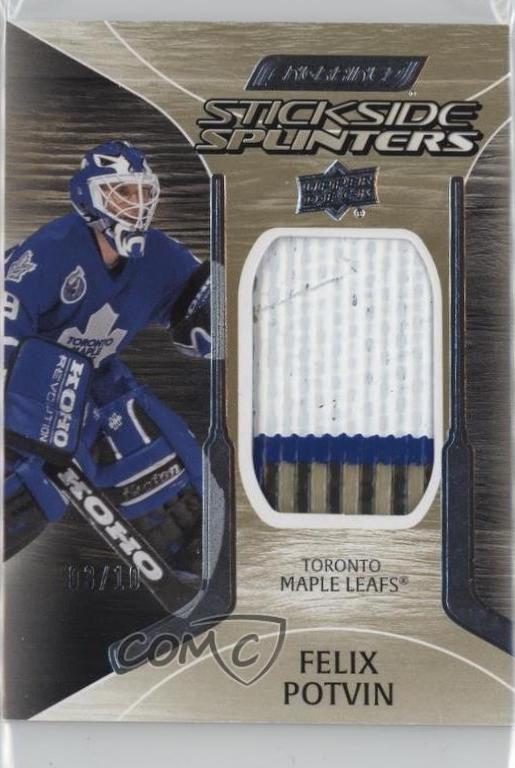 Felix Potvin #SS-FP 2024-25 Upper Deck Engrained Icons Hockey Stickside Splinters