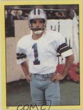 Rafael Septien #31 Football Cards 1982 Topps Stickers