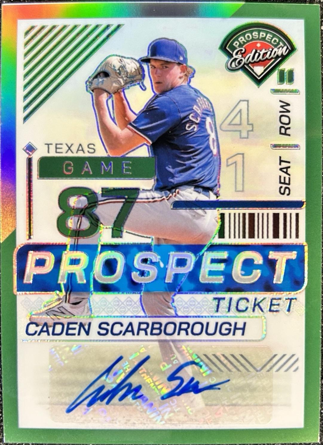 Caden Scarborough [Green Holo Ticket Signature] #172