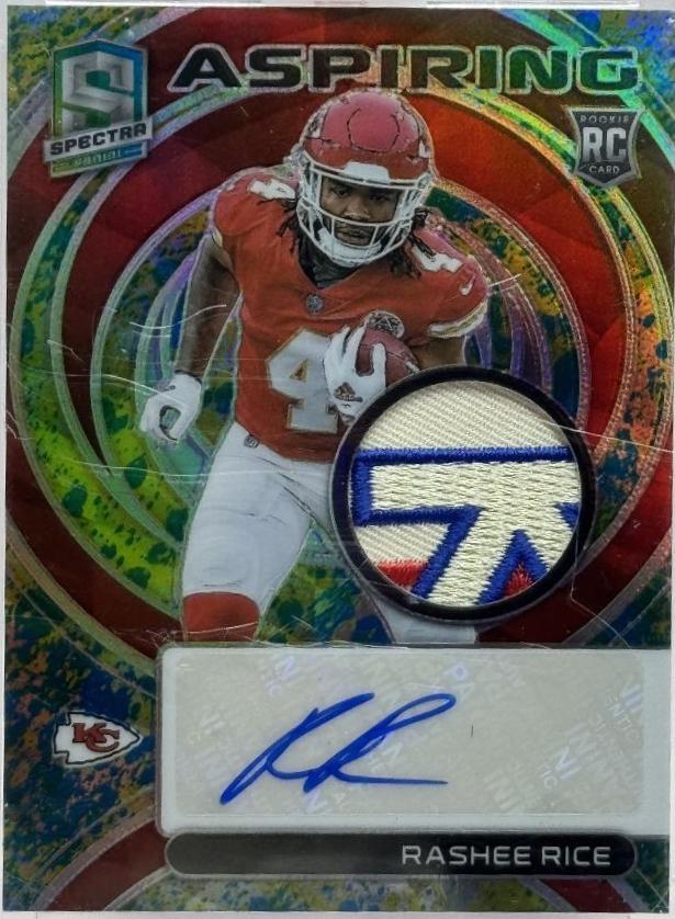 Rashee Rice #13 Football Cards 2023 Panini Spectra Rookie Autograph Neon Splatter