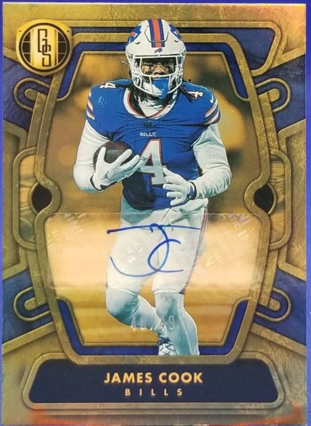 James Cook [Autograph Sapphire] #12 Prices | 2024 Panini Gold Standard ...