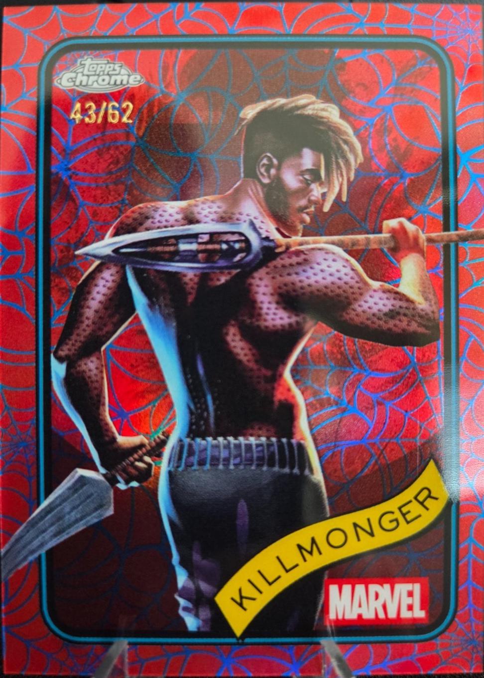 Killmonger Blue & Red Spider Web Refractor