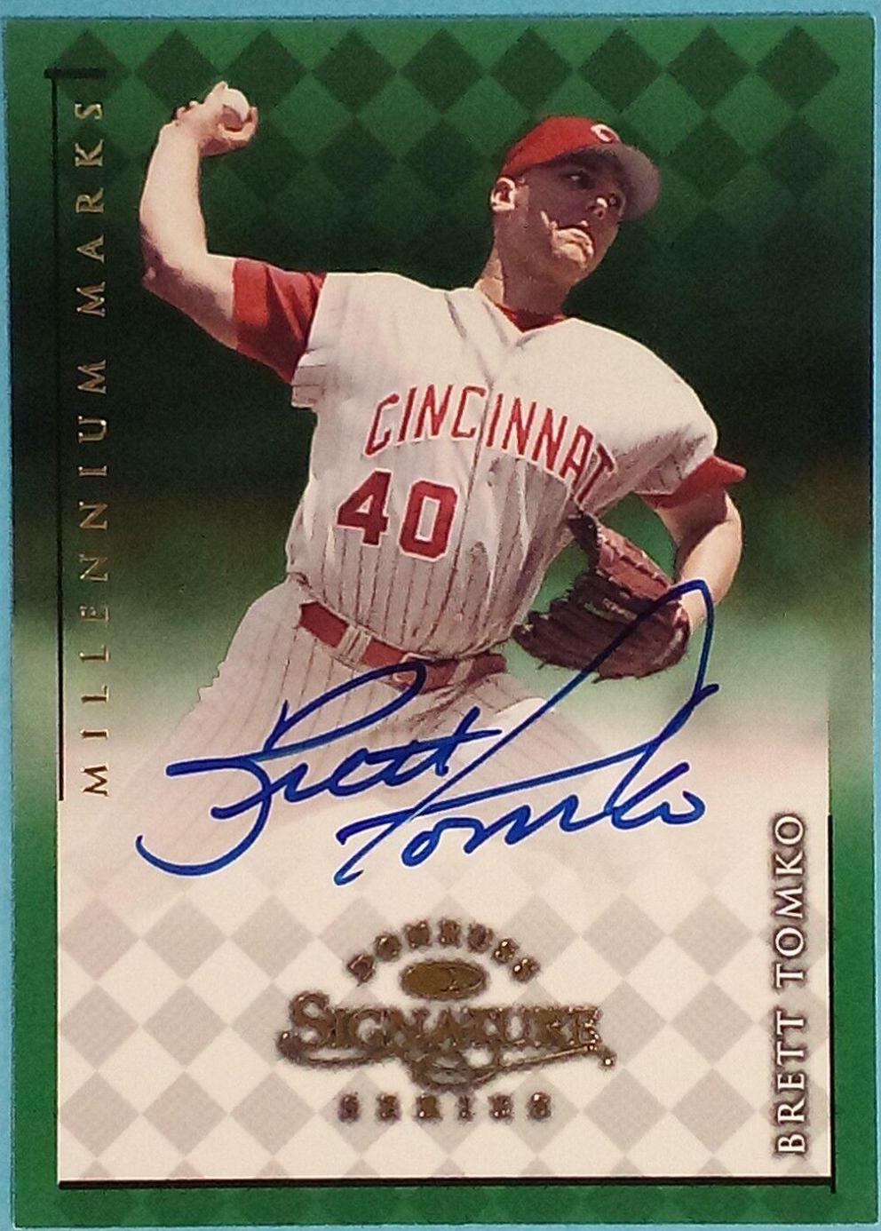 Brett Tomko Baseball Cards 1998 Donruss Signature Millennium Marks