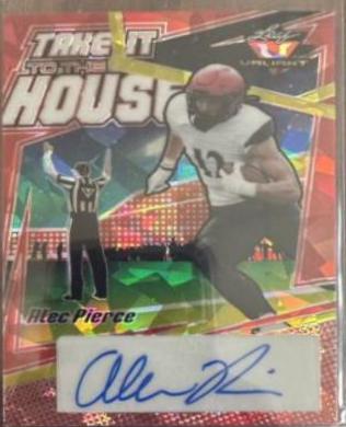 Alec Pierce #TH-AP1 Football Cards 2022 Leaf Valiant Autographs Take it to the House
