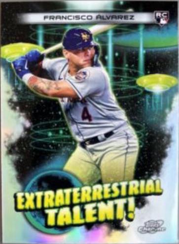Francisco Alvarez #ET-24 Baseball Cards 2023 Topps Cosmic Chrome Extraterrestrial Talent