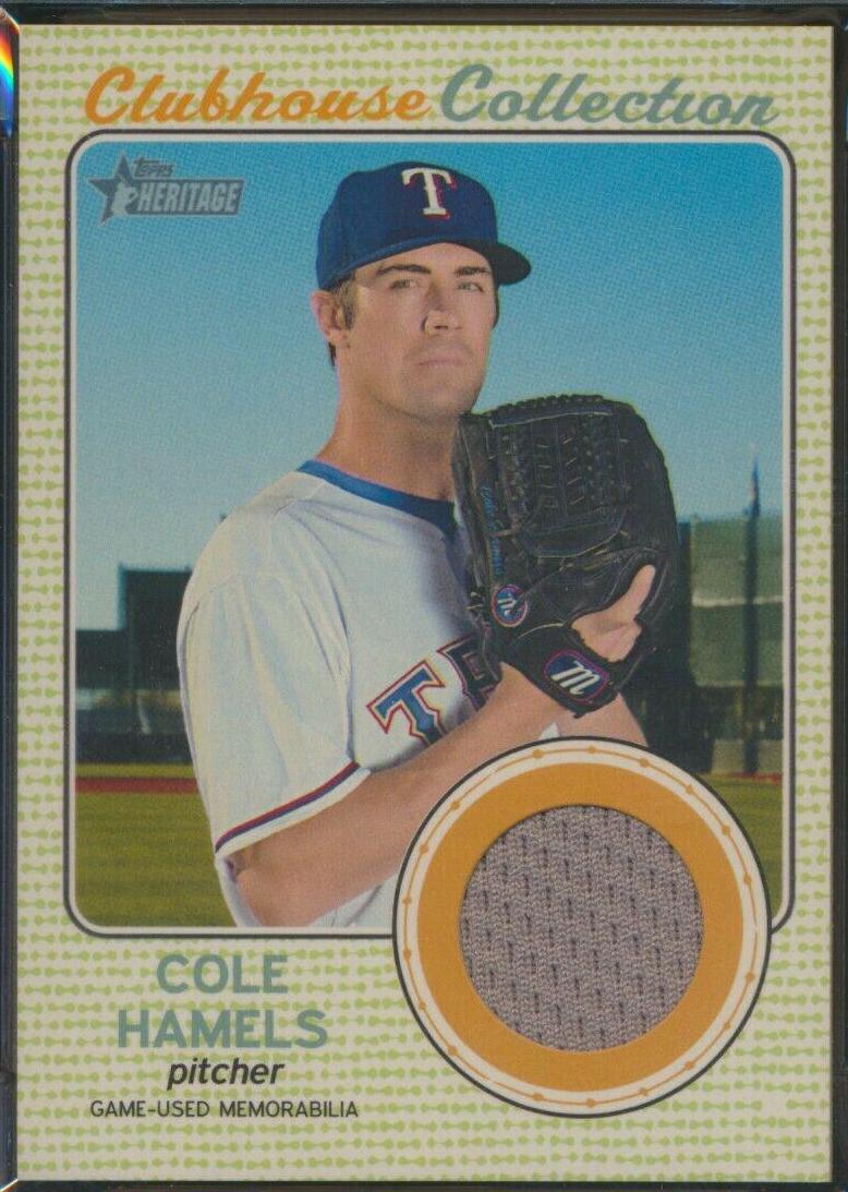 Cole Hamels #CH Baseball Cards 2017 Topps Heritage Clubhouse Collection Relics
