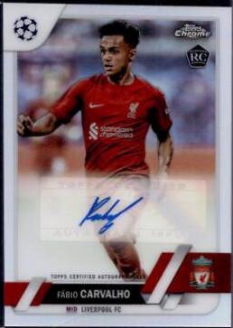 Fabio Carvalho #CA-FC Soccer Cards 2022 Topps Chrome UEFA Club Competitions Autographs