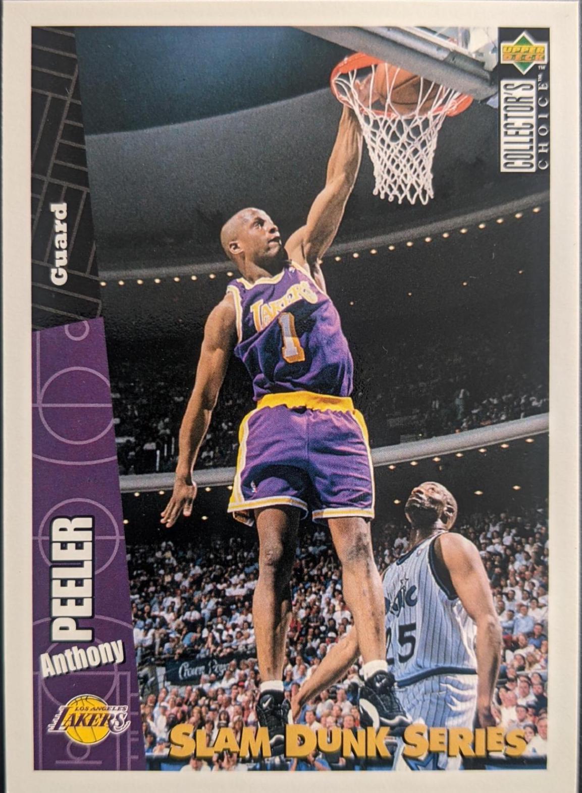Anthony Peeler #18 Basketball Cards 1996 Collector's Choice Slam Dunk Series