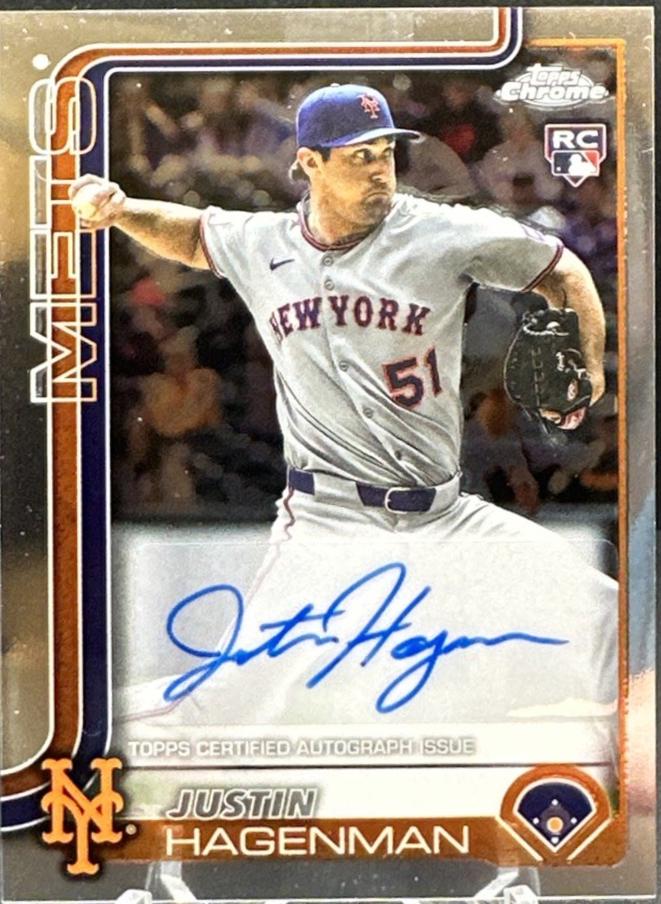 Justin Hagenman #AC-JH 2025 Topps Chrome Update Autograph Baseball