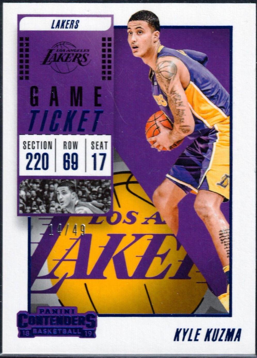 Kyle Kuzma Game Ticket Blue #50