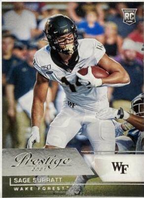 Sage Surratt #78 Football Cards 2021 Panini Chronicles Draft Picks