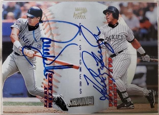Walker, Galarraga #CS17 #CS17 Baseball Cards 1998 Stadium Club CO Signers