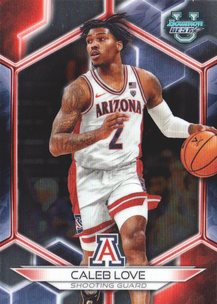 Caleb Love #2 Basketball Cards 2023 Bowman Best University