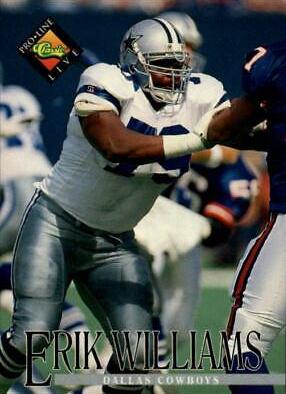 Erik Williams #31 Football Cards 1994 Pro Line Live