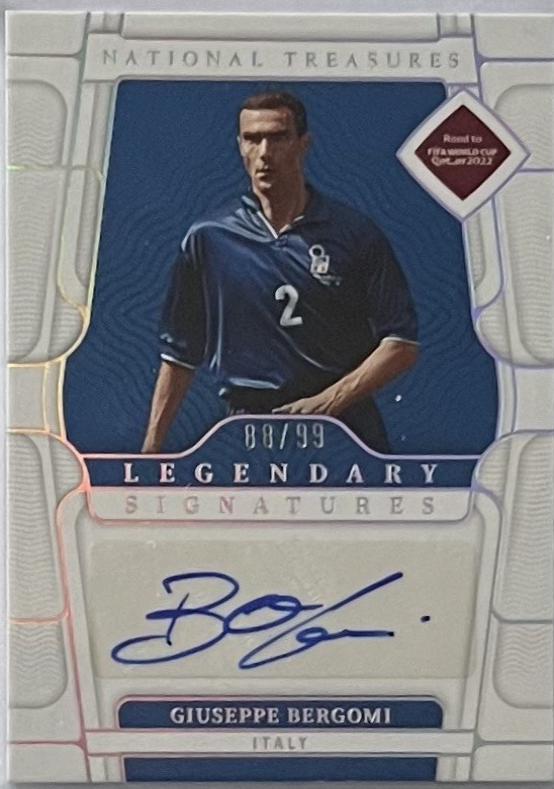 Giuseppe Bergomi #LS-GBI 2022 Panini National Treasures FIFA Road To World Cup Legendary Signatures