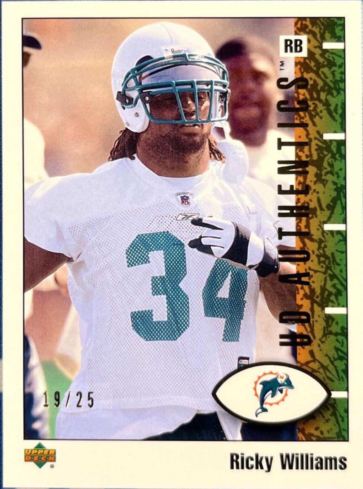 Ricky Williams [Gold] #44 Prices | 2002 Upper Deck Authentics ...