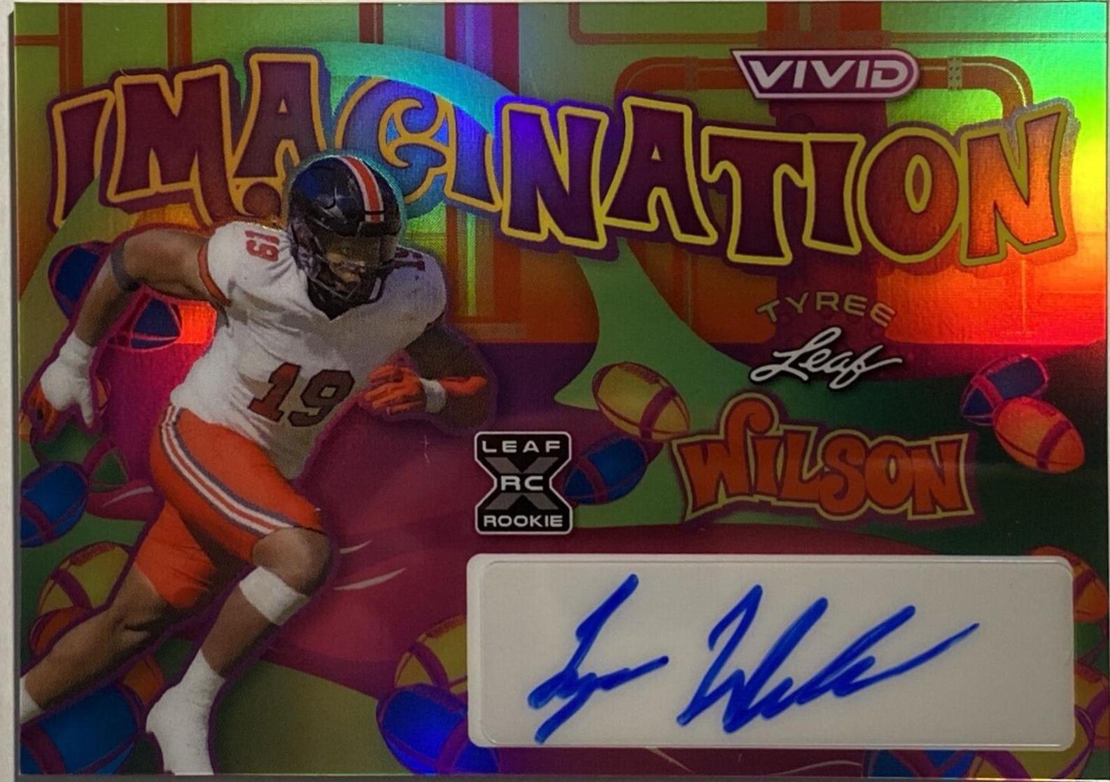 Tyree Wilson #VI-TW1 Football Cards 2023 Leaf Vivid Autographs Imagination