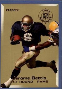 Jerome Bettis #7 1993 Fleer Football 1993 Prospects