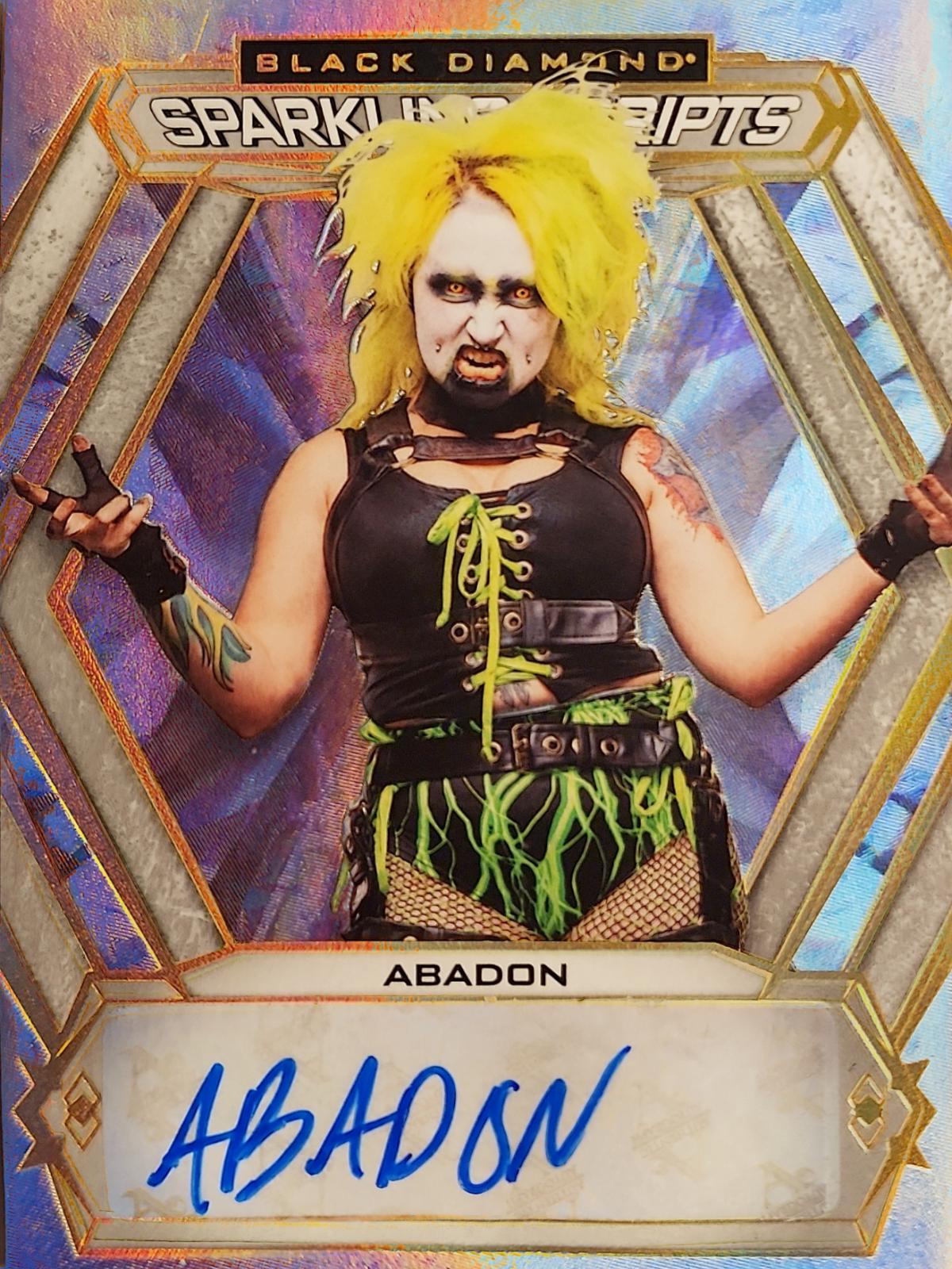 Abadon #SS-AB Wrestling Cards 2024 Upper Deck Black Diamond AEW Sparkling Scripts