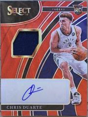 Chris Duarte [Red Wave] #RJ-CDT Basketball Cards 2021 Panini Select Rookie Jersey Autographs Prices