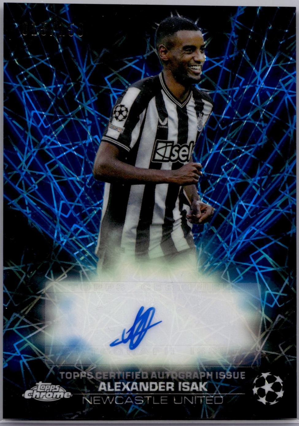 Alexander Isak [Black Blue Refractor] #BLA-AI