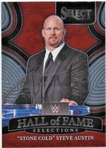 Stone Cold Steve Austin #1 Wrestling Cards 2022 Panini Select WWE Hall of Fame Selections