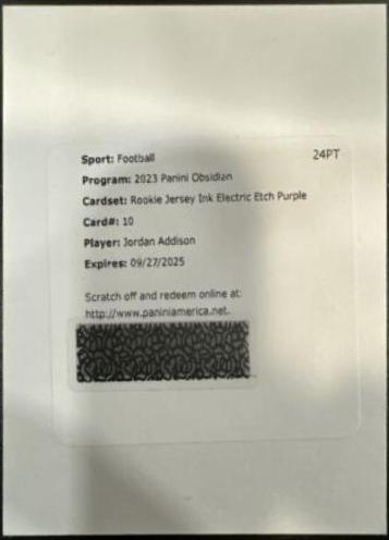 Jordan Addison [Purple Electric Etch] #10