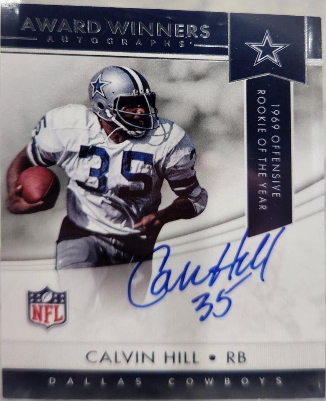 Calvin Hill #AWA-CH Football Cards 2023 Panini Donruss Award Winners Autographs