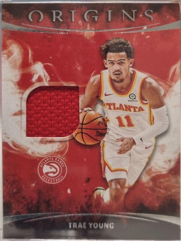 Trae Young #OM-TYG Basketball Cards 2021 Panini Origins Memorabilia