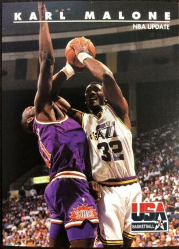 Karl Malone #46 Basketball Cards 1992 Skybox USA