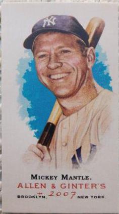Mickey Mantle [Mini Allen & Ginter Back] #7