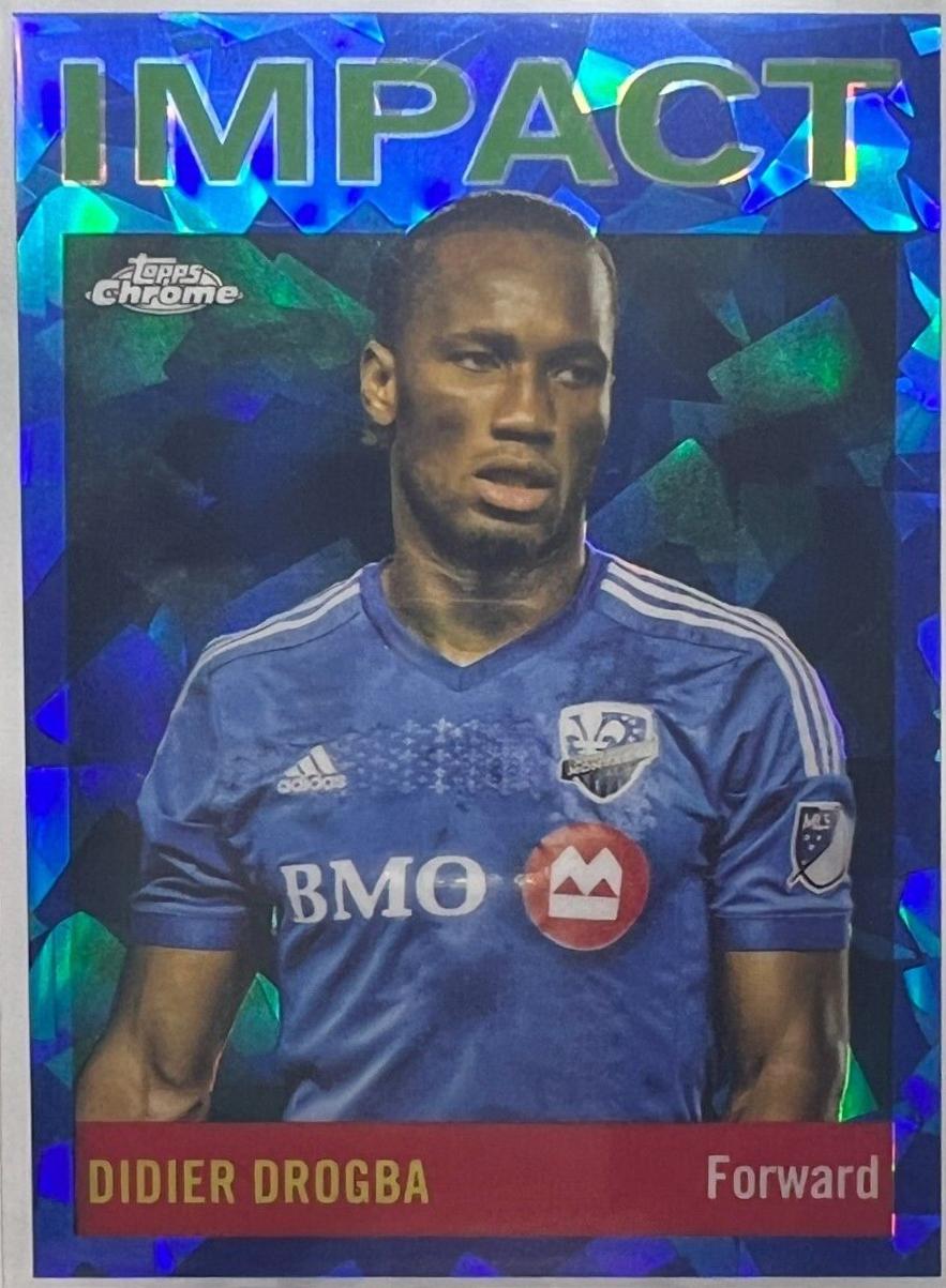 Didier Drogba #64T-17 Soccer Cards 2024 Topps Chrome Sapphire MLS 1964 Football