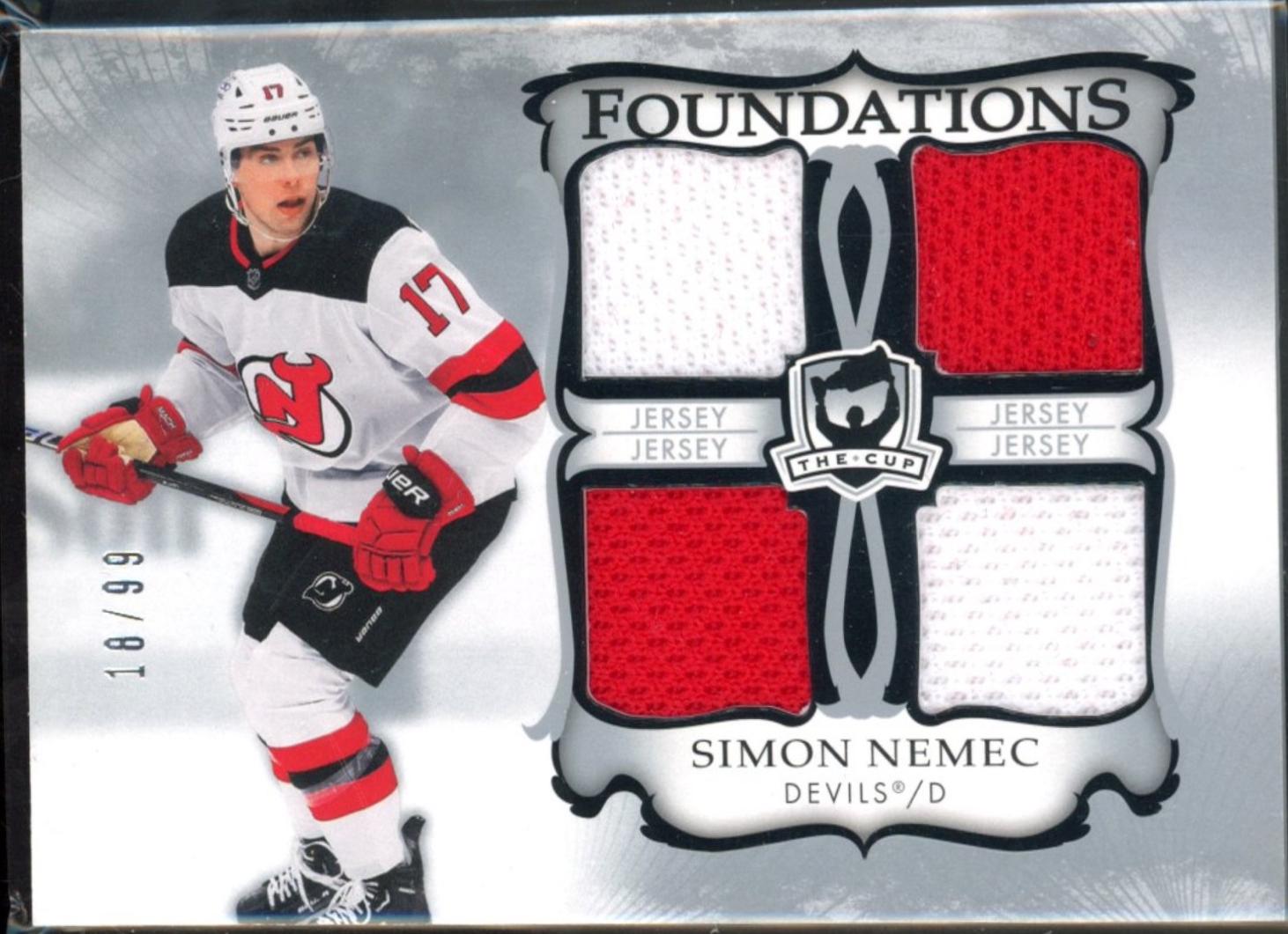 Simon Nemec #F-SN 2023-24 Upper Deck The Cup Hockey Foundations Quad Jersey