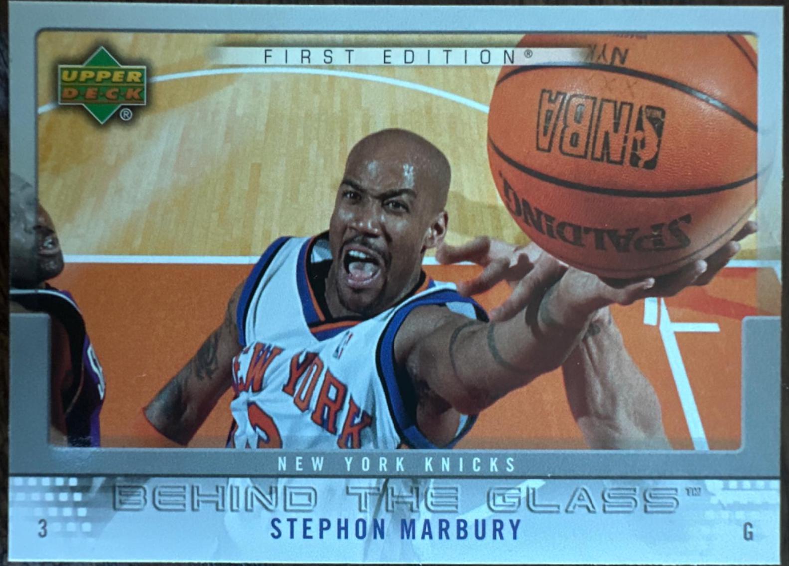 Stephon Marbury #BG-SM Basketball Cards 2007 Upper Deck First Edition Behind the Glass