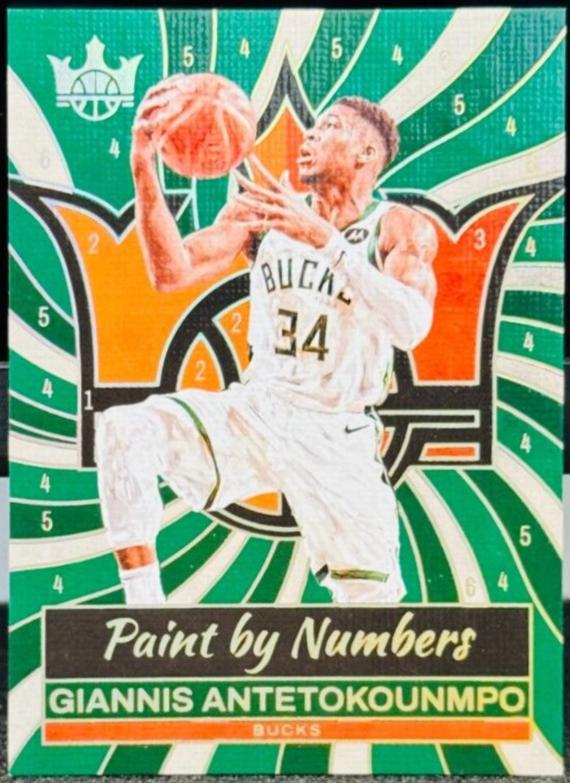 Giannis Antetokounmpo #6 Basketball Cards 2024 Panini Court Kings Paint by Numbers