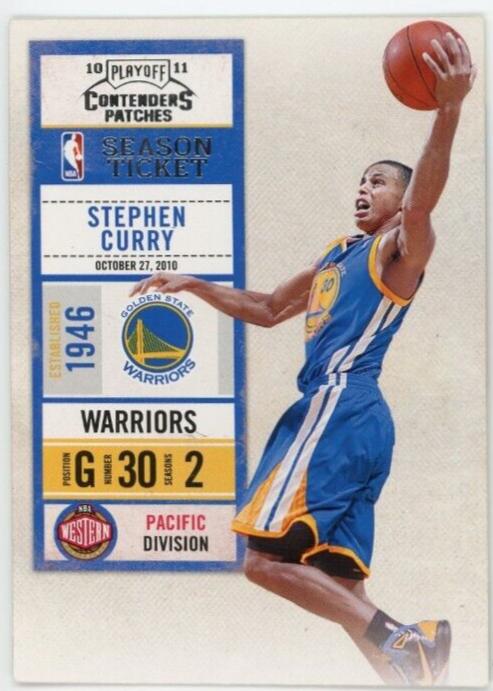 Stephen Curry #8 Basketball Cards 2010 Panini Playoff Contenders Patches
